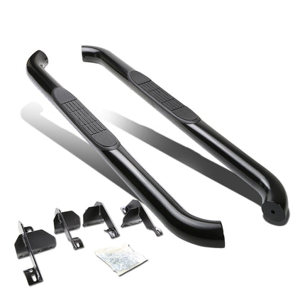 ESTRIBOS 3" - ROUND - 45 DEG - 07-16 JEEP WRANGLER 2-DOOR - BLACK