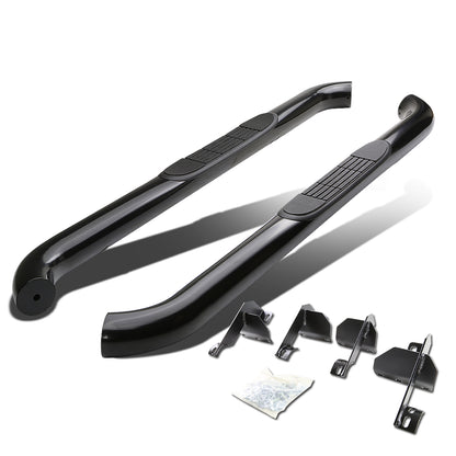 ESTRIBOS 3" - ROUND - 45 DEG - 07-16 JEEP WRANGLER 2-DOOR - BLACK