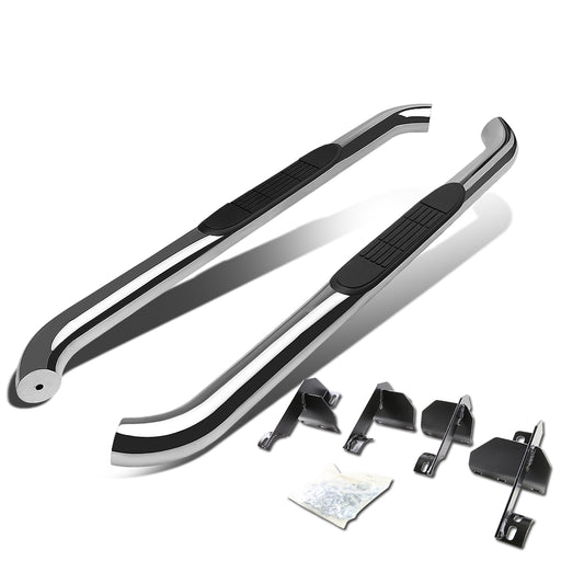 ESTRIBOS 3" - ROUND - 45 DEG - 07-17 JEEP WRANGLER 2-DR / 2018 WRANGLER JK 2-DR - CHROME