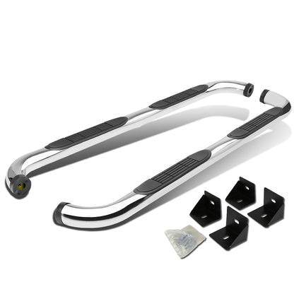 ESTRIBOS 3" - ROUND - 90 DEG - 07-16 JEEP WRANGLER 4DR - SILVER