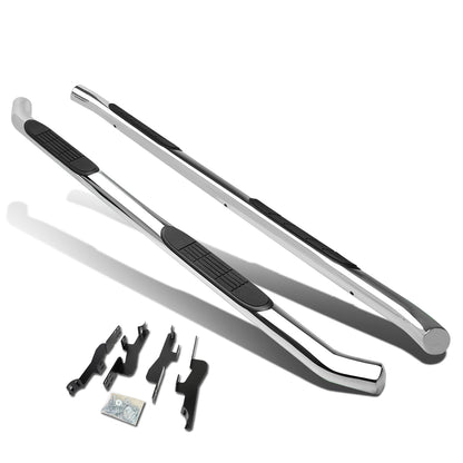 ESTRIBOS 3" - ROUND - 45 DEG - 01-06 ACURA MDX / 03-08 HONDA PILOT - SILVER