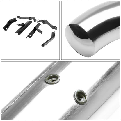 ESTRIBOS 3" - ROUND - 45 DEG - 09-15 HONDA PILOT - SILVER