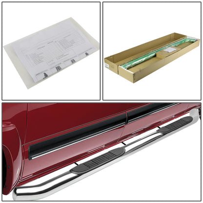 ESTRIBOS 3" - ROUND - 45 DEG - 09-15 HONDA PILOT - SILVER