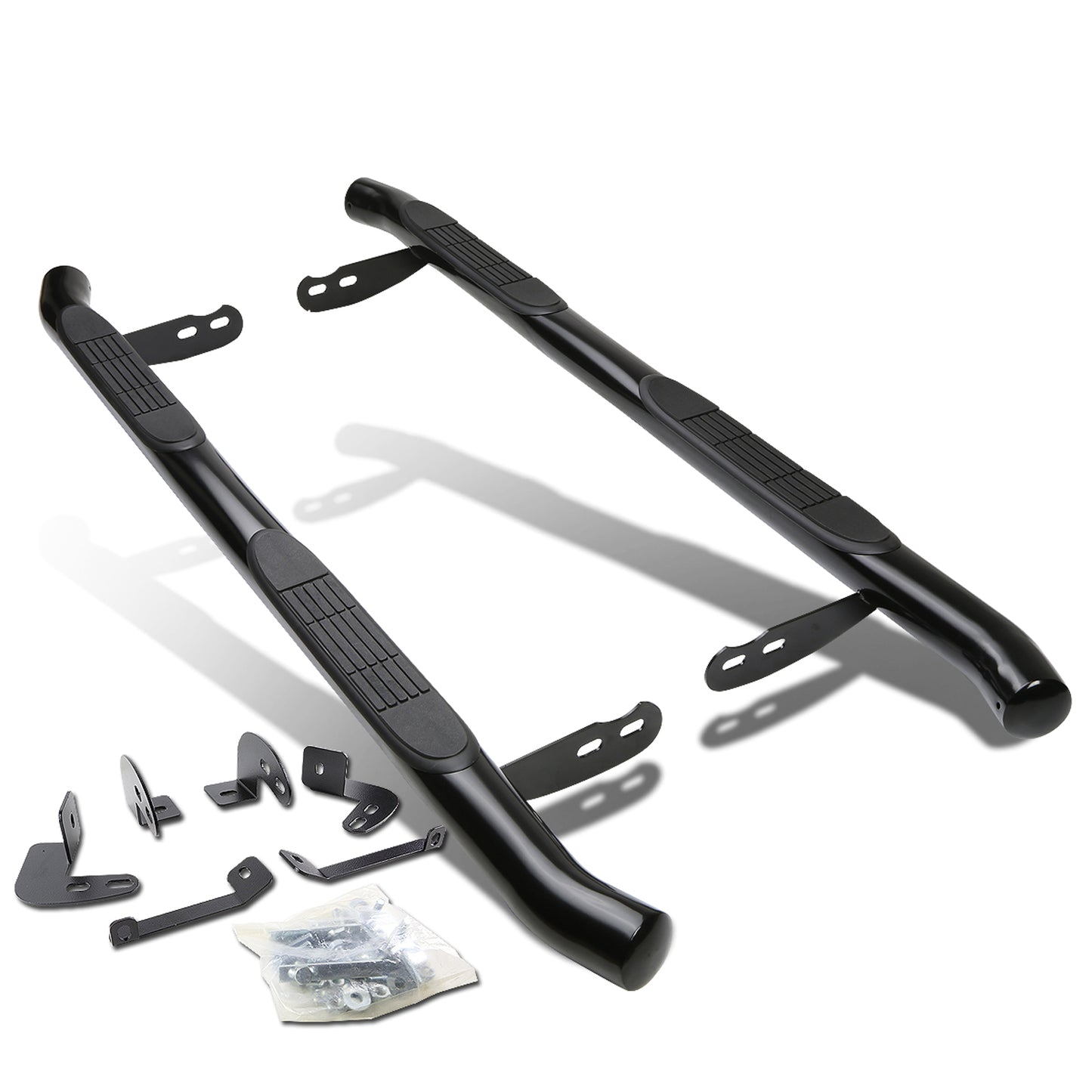 ESTRIBOS 3" - ROUND - 45 DEG - 01-07 TOYOTA HIGHLANDER / 04-06 LEXUS RX330 - BLACK