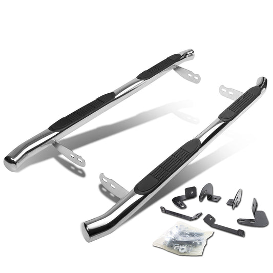 ESTRIBOS 3" - ROUND - 45 DEG - 01-07 TOYOTA HIGHLANDER / 04-06 LEXUS RX330 - SILVER