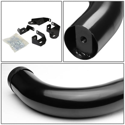 ESTRIBOS 3" - ROUND - 90 DEG - 01-04 TOYOTA TACOMA - DOUBLE CAB - BLACK