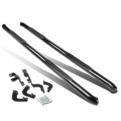 ESTRIBOS 3" - ROUND - 45 DEG - 05-20 TOYOTA TACOMA - DOUBLE CAB - BLACK