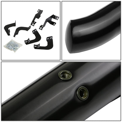 ESTRIBOS 3" - ROUND - 45 DEG - 05-20 TOYOTA TACOMA - DOUBLE CAB - BLACK
