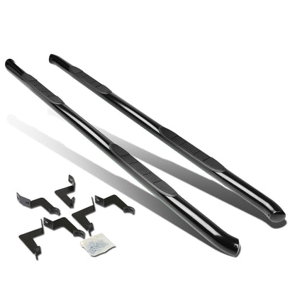 ESTRIBOS 3" - ROUND - 45 DEG - 07-20 TOYOTA TUNDRA - DOUBLE CAB - BLACK