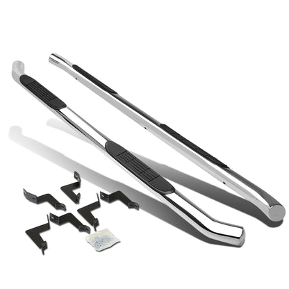 ESTRIBOS 3" - ROUND - 45 DEG - 07-16 TOYOTA TUNDRA - CREW CAB - SILVER