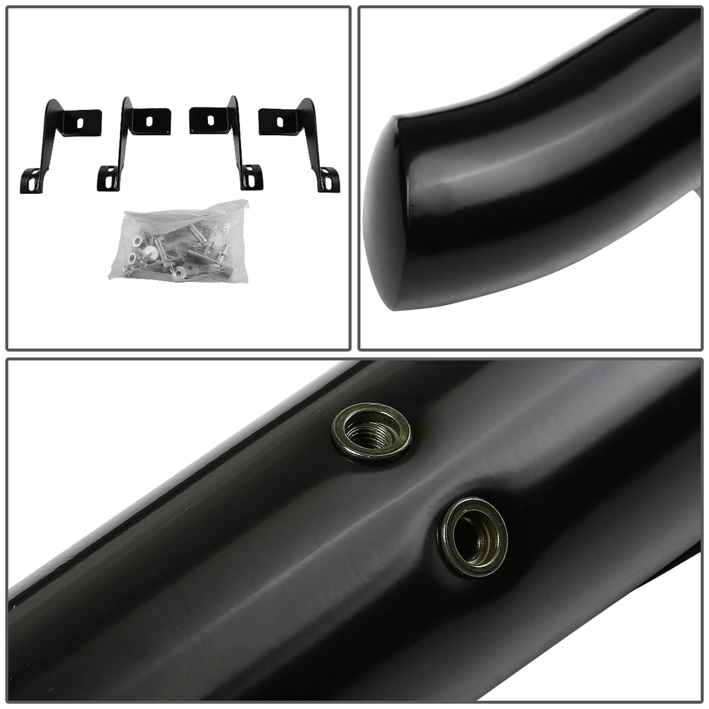 ESTRIBOS 3" - ROUND - 45 DEG - 13-16 TOYOTA RAV4 - BLACK