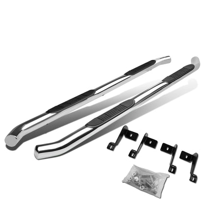 ESTRIBOS 3" - ROUND - 45 DEG - 13-16 TOYOTA RAV4 - SILVER