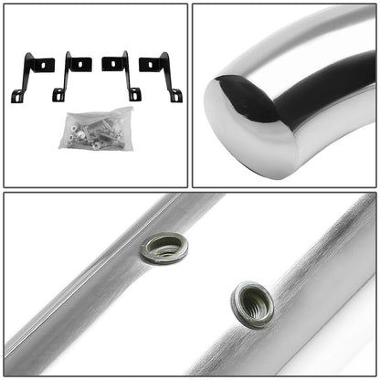 ESTRIBOS 3" - ROUND - 45 DEG - 13-16 TOYOTA RAV4 - SILVER