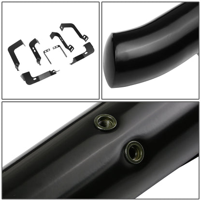 ESTRIBOS 3" - ROUND - 90 DEG - 99-15 CHEVY SILVERADO CREW CAB - BLACK