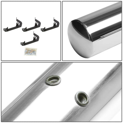 ESTRIBOS 3" - ROUND - STRAIGHT - 15-18 FORD F-150 - EXTENDED CAB - SILVER