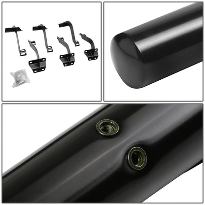 ESTRIBOS 3" - ROUND - STRAIGHT - 15-18 FORD F-150 / 17-18 F-250, F-350 - SUPER CREW CAB - BLACK