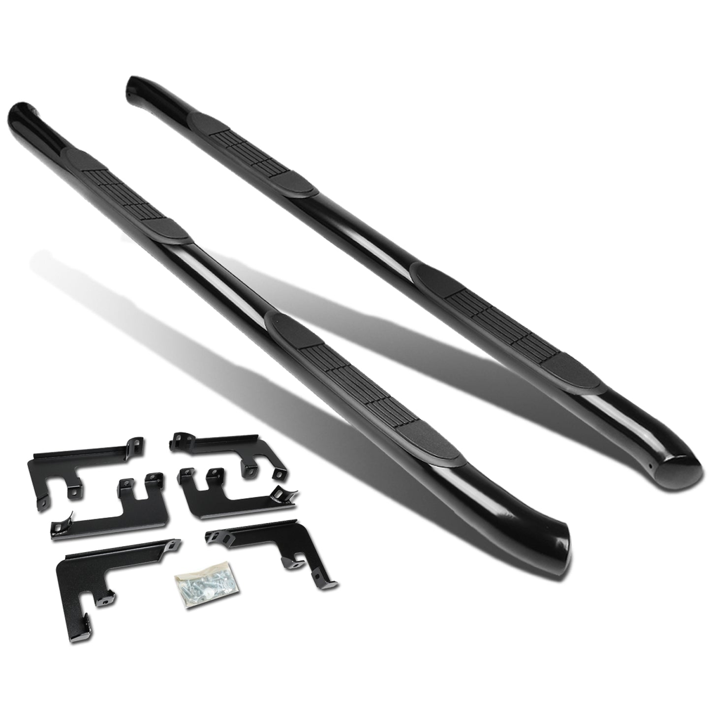 ESTRIBOS 3" - ROUND - STRAIGHT - 16-18 HONDA PILOT - BLACK