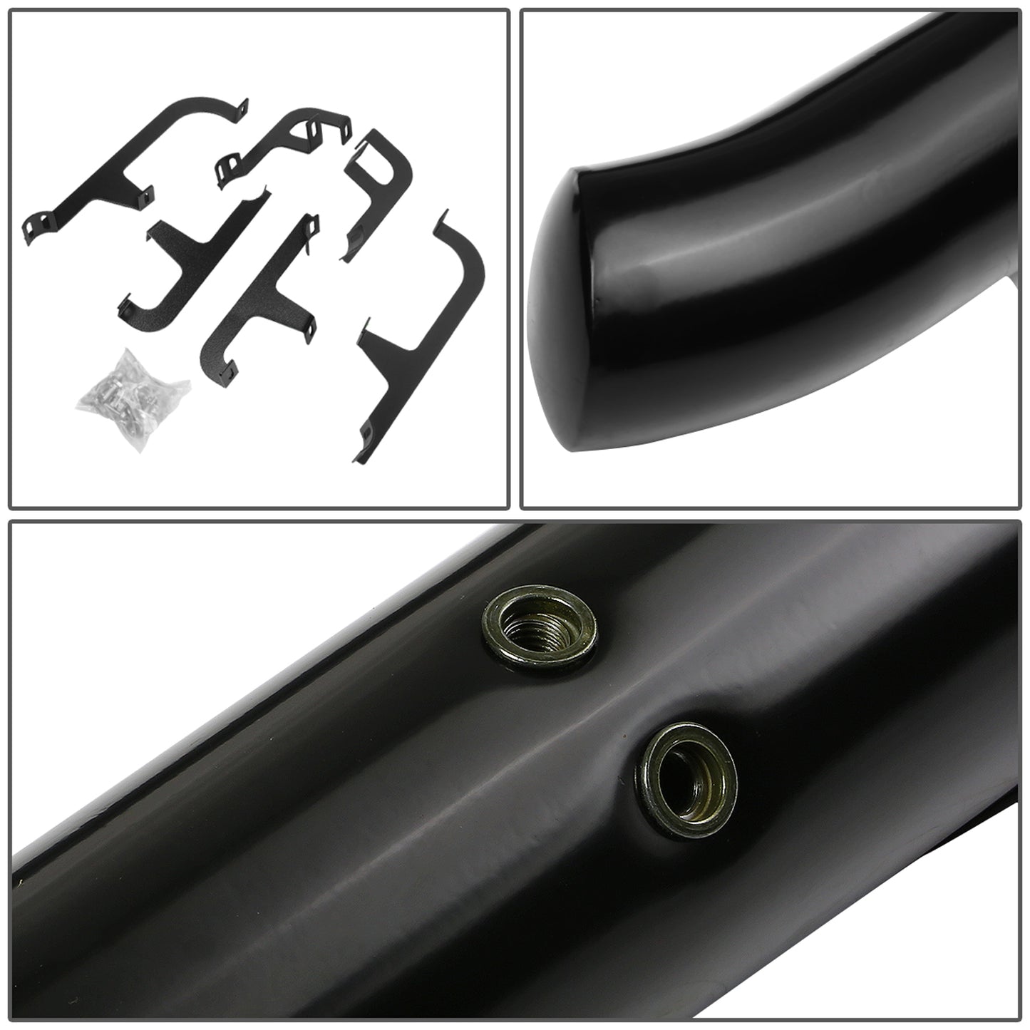 ESTRIBOS 3" - ROUND - STRAIGHT - 18-20 VOLKSWAGEN ATLAS - BLACK