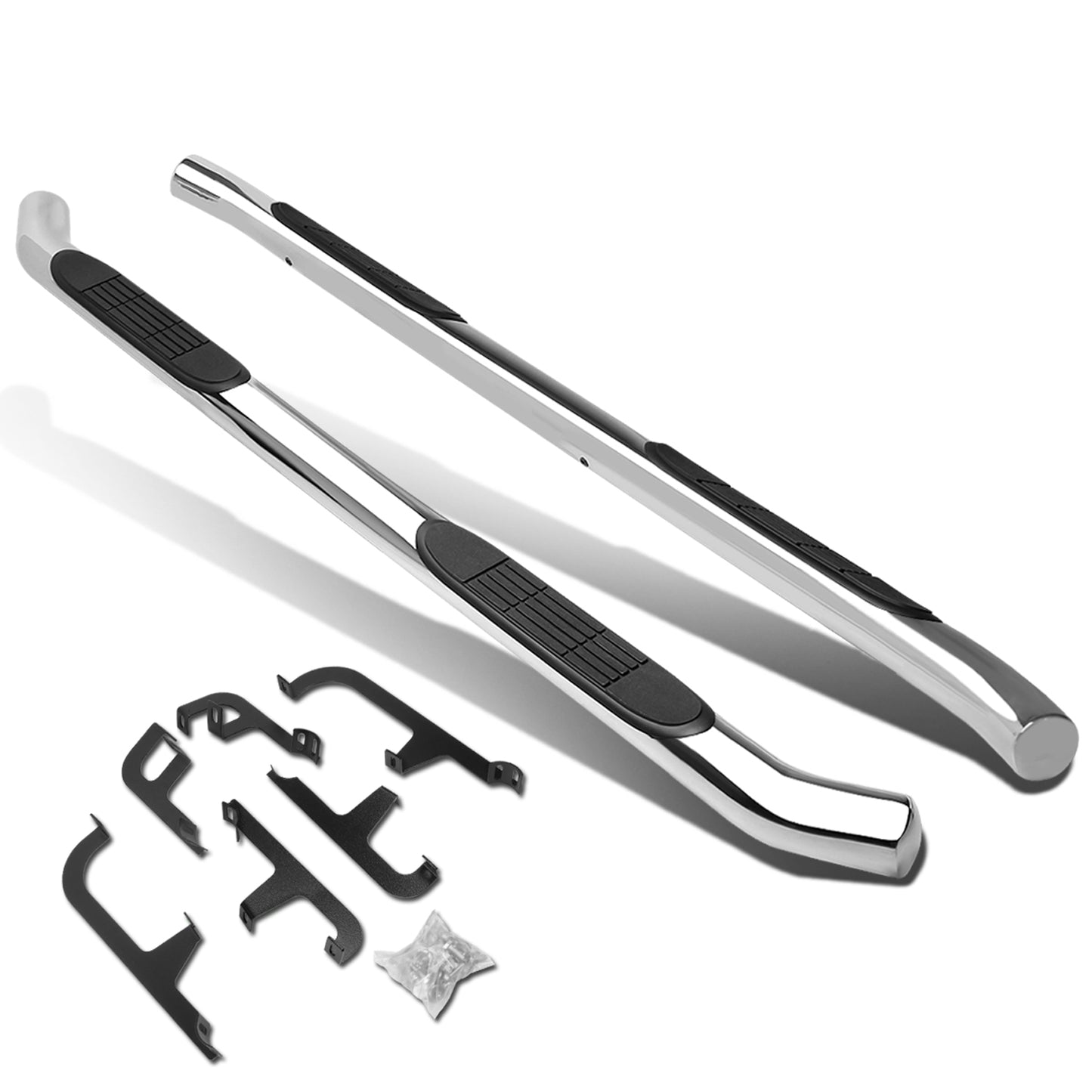 ESTRIBOS 3" - ROUND - STRAIGHT - 18-20 VOLKSWAGEN ATLAS - SILVER