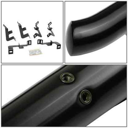 ESTRIBOS 3" - ROUND - STRAIGHT - 18-20 JEEP WRANGLER JL 4DR - BLACK