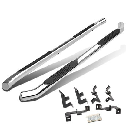 ESTRIBOS 3" - ROUND - STRAIGHT - 18-20 JEEP WRANGLER JL 4DR - SILVER