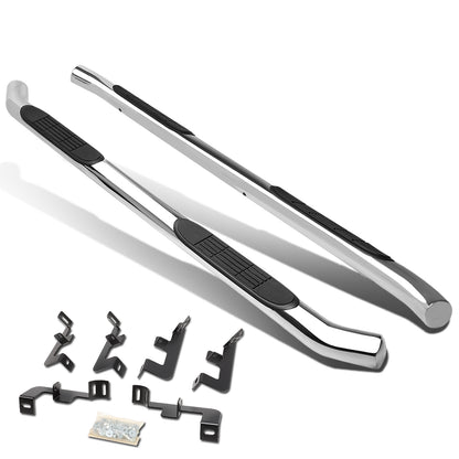 ESTRIBOS 3" - ROUND - STRAIGHT - 18-20 JEEP WRANGLER JL 4DR - SILVER