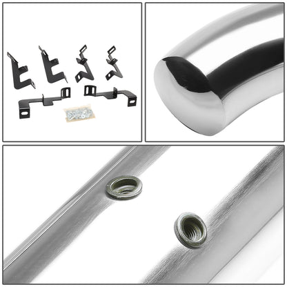 ESTRIBOS 3" - ROUND - STRAIGHT - 18-20 JEEP WRANGLER JL 4DR - SILVER