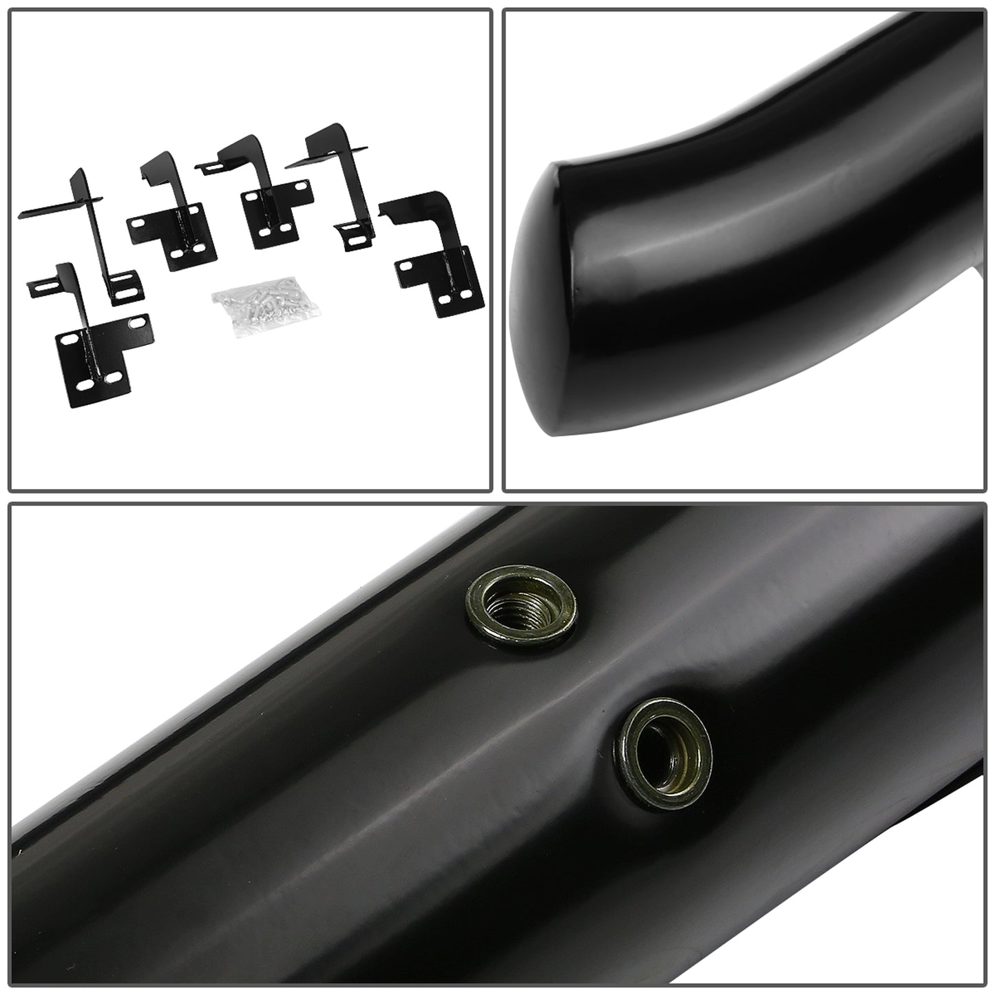 ESTRIBOS 3" - ROUND - STRAIGHT - 19-20 DODGE RAM 1500 - EXTENDED CAB - BLACK