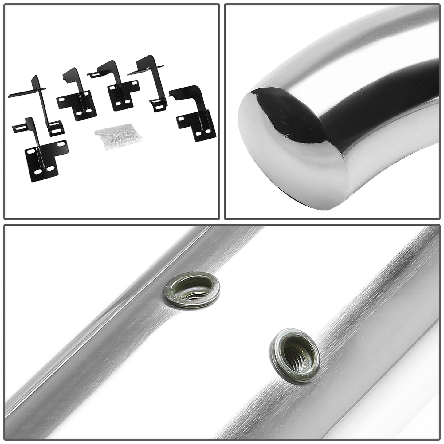 ESTRIBOS 3" - ROUND - STRAIGHT - 19-20 DODGE RAM 1500 - EXTENDED CAB - SILVER