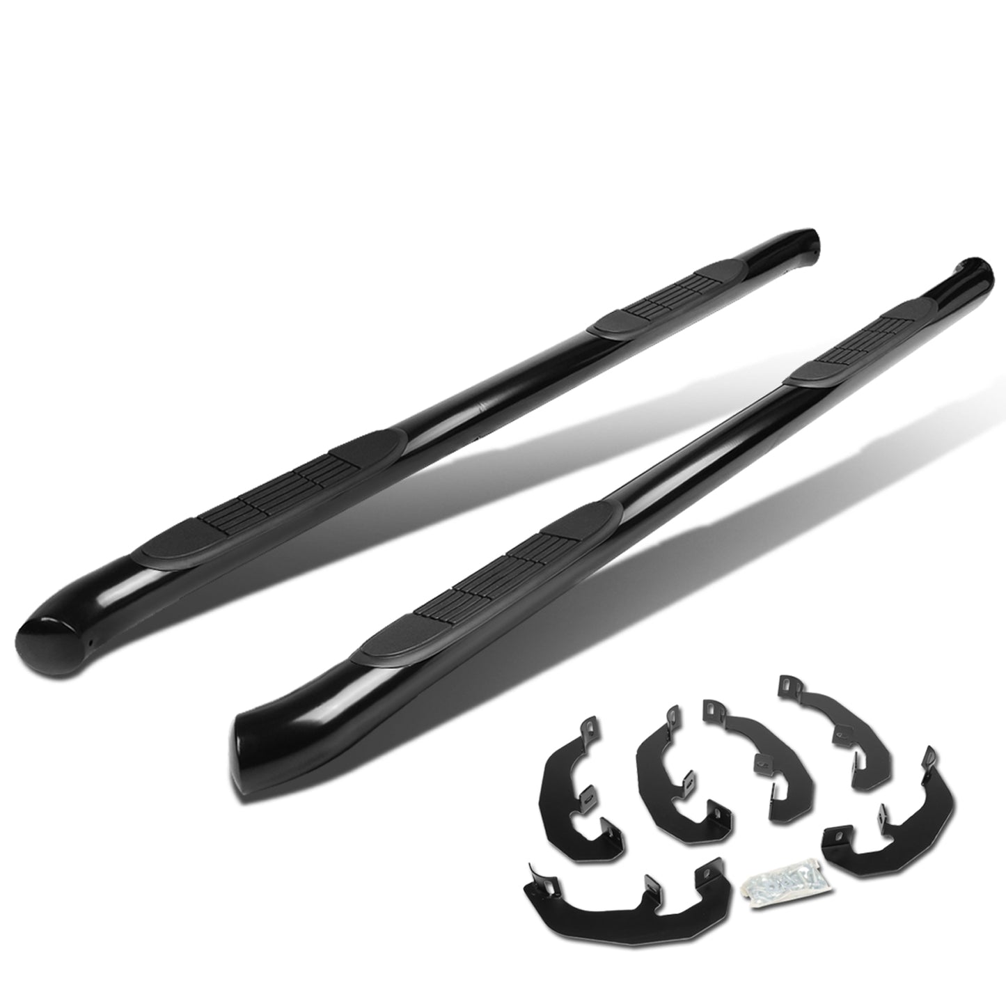 ESTRIBOS 3" - 45 DEG - 19-20 CHEVY SILVERADO 1500, GMC SIERRA 1500 / 2020 CHEVY SILVERADO 2500HD, SILVERADO 3500HD, GMC SIERRA 2500HD, SIERRA 3500HD - CREW CAB - BLACK