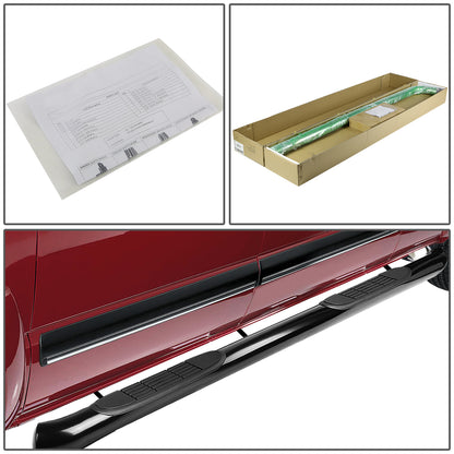 ESTRIBOS 3" - 45 DEG - 19-20 CHEVY SILVERADO 1500, GMC SIERRA 1500 / 2020 CHEVY SILVERADO 2500HD, SILVERADO 3500HD, GMC SIERRA 2500HD, SIERRA 3500HD - CREW CAB - BLACK