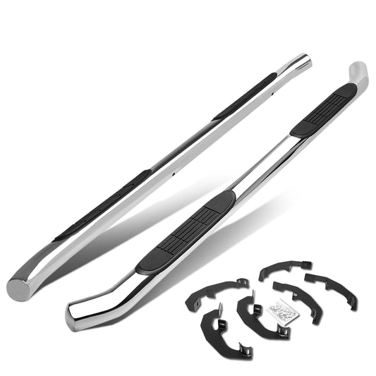 ESTRIBOS 3" - 45 DEG - 19-20 CHEVY SILVERADO 1500, GMC SIERRA 1500 / 2020 CHEVY SILVERADO 2500HD, SILVERADO 3500HD, GMC SIERRA 2500HD, SIERRA 3500HD - CREW CAB - SILVER