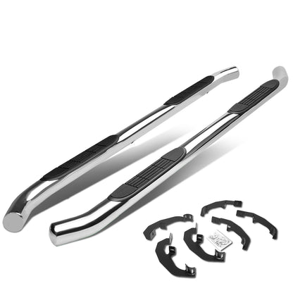 ESTRIBOS 3" - 45 DEG - 19-20 CHEVY SILVERADO 1500, GMC SIERRA 1500 / 2020 CHEVY SILVERADO 2500HD, SILVERADO 3500HD, GMC SIERRA 2500HD, SIERRA 3500HD - CREW CAB - SILVER