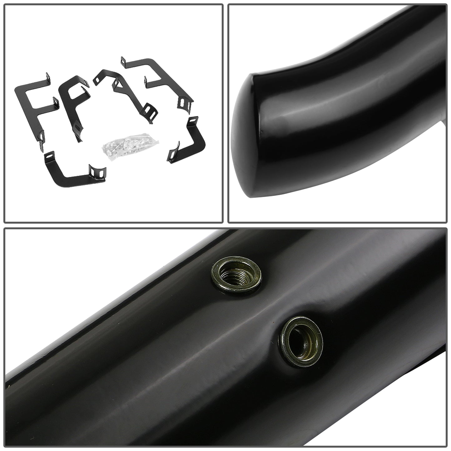 ESTRIBOS 3" - ROUND - STRAIGHT - 19-20 TOYOTA RAV4 - BLACK