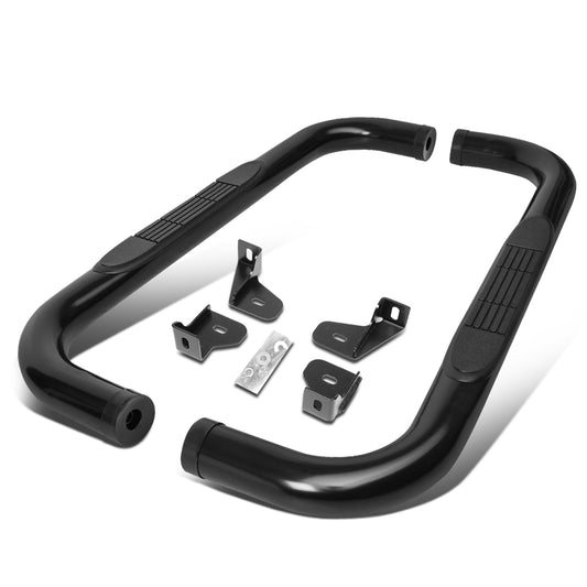 ESTRIBOS 3" - ROUND - 90 DEG - 19-20 CHEVY SILVERADO - REGULAR CAB - BLACK