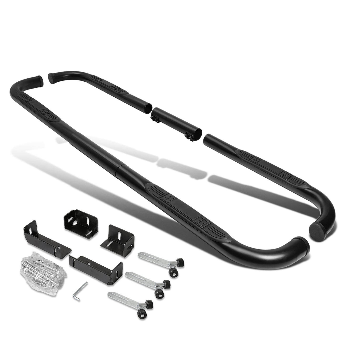 ESTRIBOS 3" - ROUND - 90 DEG - UNIVERSAL - BLACK