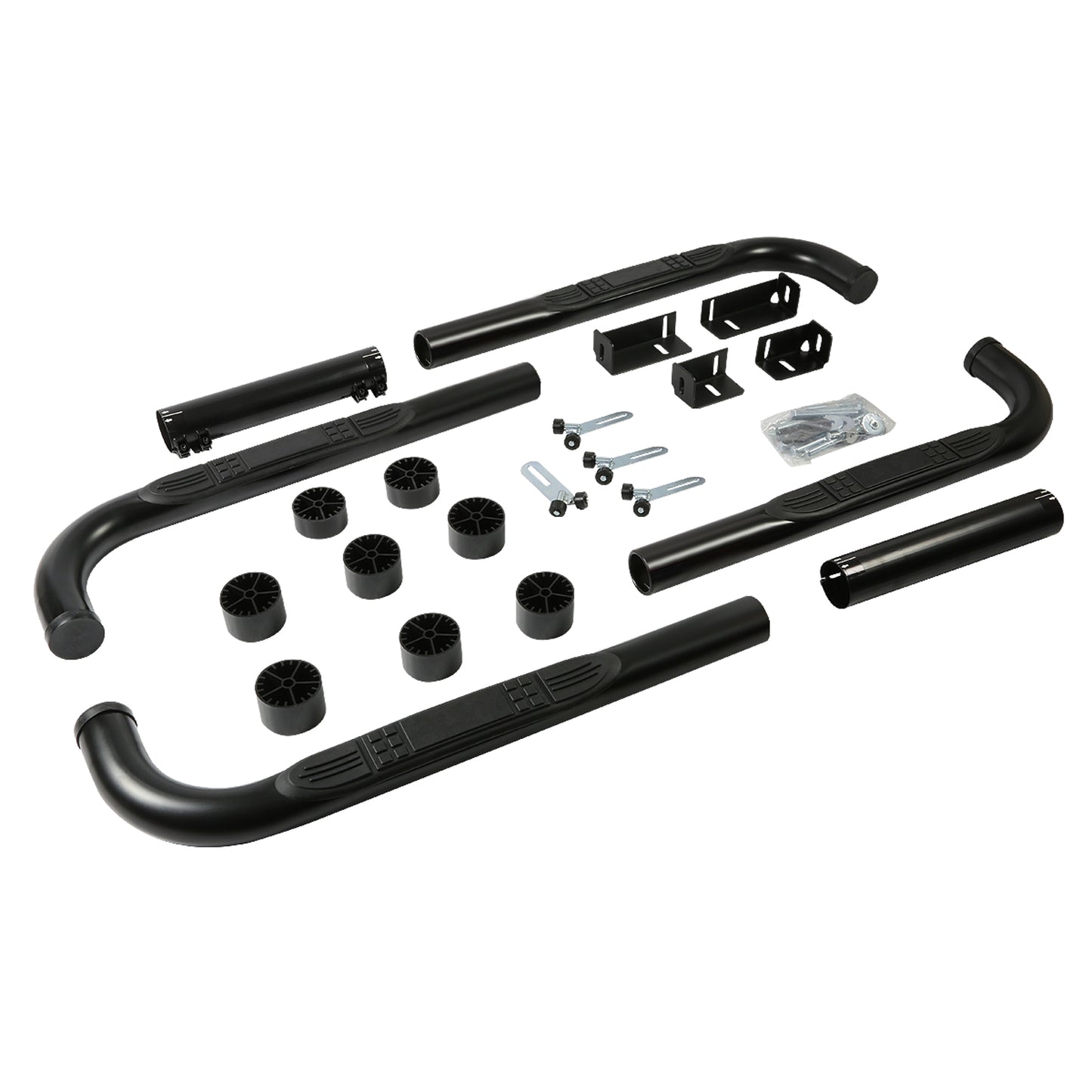 ESTRIBOS 3" - ROUND - 90 DEG - UNIVERSAL - BLACK