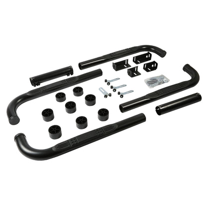 ESTRIBOS 3" - ROUND - 90 DEG - UNIVERSAL - BLACK