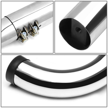 ESTRIBOS 3" - ROUND - 90 DEG - UNIVERSAL - SILVER