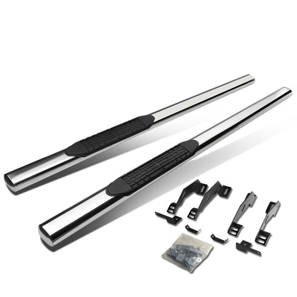 ESTRIBOS 4" - OVAL - STRAIGHT - 88-99 CHEVY C/K PICK-UP - EXTENDED CAB - SILVER