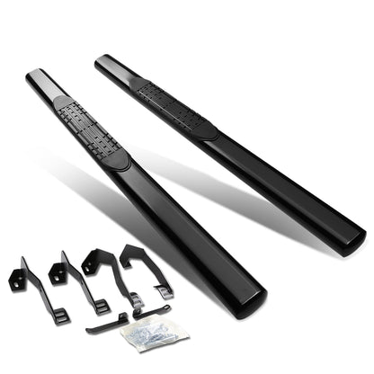 ESTRIBOS 4" - OVAL - STRAIGHT - 02-08 DODGE RAM 1500 / 03-09 DODGE RAM 2500, 3500 - REGULAR CAB - BLACK