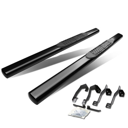 ESTRIBOS 4" - OVAL - STRAIGHT - 02-08 DODGE RAM 1500 / 03-09 DODGE RAM 2500, 3500 - REGULAR CAB - BLACK