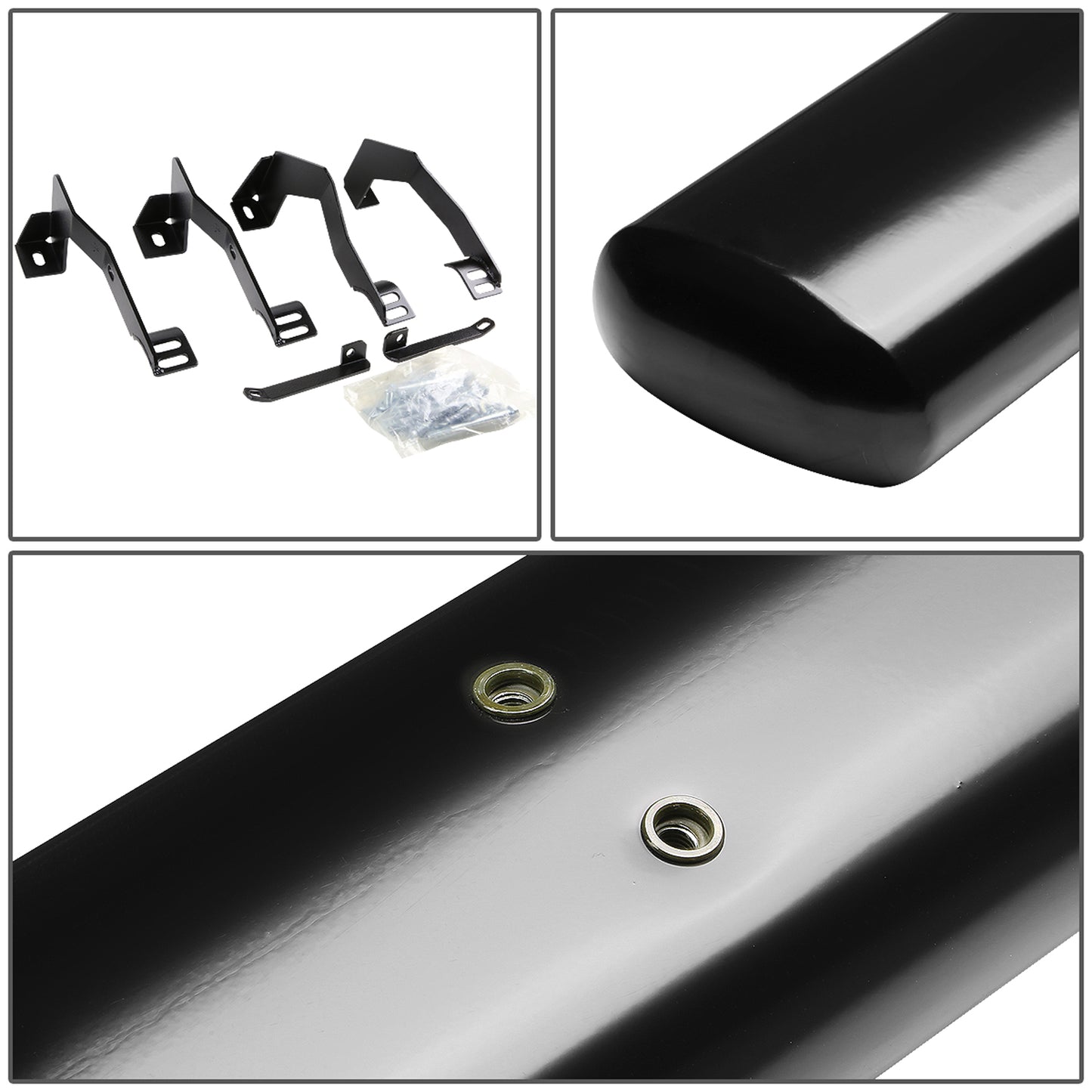 ESTRIBOS 4" - OVAL - STRAIGHT - 02-08 DODGE RAM 1500 / 03-09 DODGE RAM 2500, 3500 - REGULAR CAB - BLACK