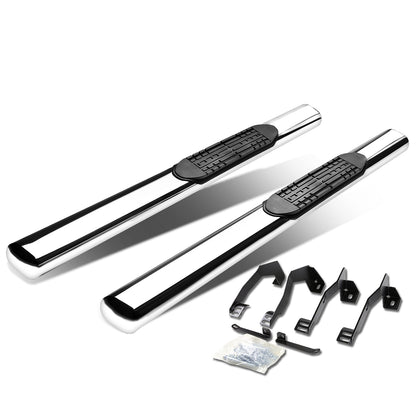 ESTRIBOS 4" - OVAL - STRAIGHT - 02-08 DODGE RAM 1500 / 03-09 DODGE RAM 2500, 3500 - REGULAR CAB - SILVER