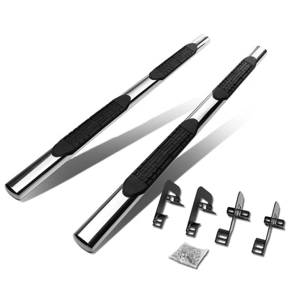 ESTRIBOS 4" - OVAL - STRAIGHT - 04-14 FORD F-150 - SUPER CAB - SILVER