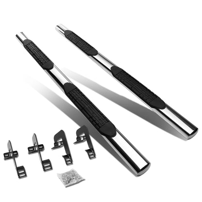 ESTRIBOS 4" - OVAL - STRAIGHT - 04-14 FORD F-150 - SUPER CAB - SILVER