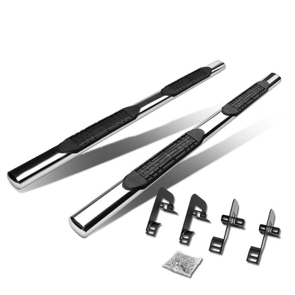 ESTRIBOS 4" - OVAL - STRAIGHT - 04-14 FORD F-150 - SUPER CAB - SILVER