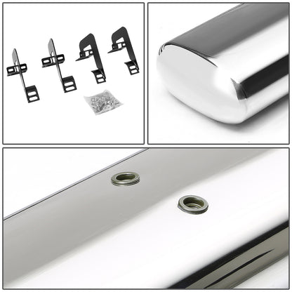 ESTRIBOS 4" - OVAL - STRAIGHT - 04-14 FORD F-150 - SUPER CAB - SILVER