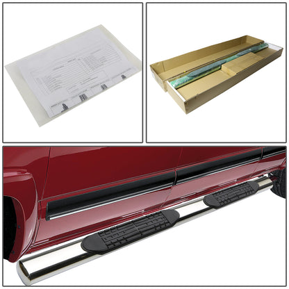 ESTRIBOS 4" - OVAL - STRAIGHT - 04-14 FORD F-150 - SUPER CAB - SILVER