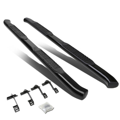 ESTRIBOS 4" - OVAL - 45 DEG - 15-16 FORD F-150 - SUPER CAB - BLACK
